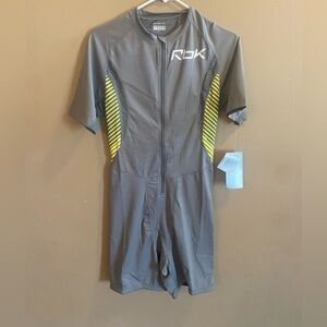 Reebok Gray Cycling Suit size small gray